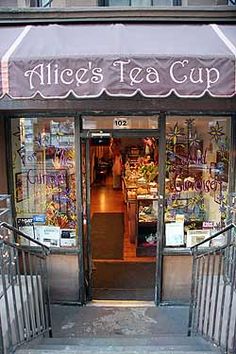 the entrance to alice's tea cup