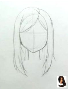 Drawing Ideas Easy Cute, Easy Hair Drawings, Drawing Ideas Easy, Anime Hair, Art Tutorials Drawing, Art Drawings Sketches Simple