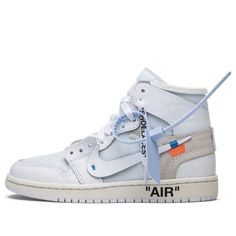 White High-top Custom Sneakers With Logo, White High-top Sports Sneakers With Logo, White High-top Sneakers For Sports With Logo, White High-top Sneakers With Logo For Sports, Jordan 1 Off White Chicago, Crossover Basketball, Jordan 1 Off White, Model Features, Wings Logo