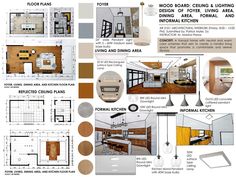 the floor plan for a modern home with wood floors and lighting fixtures, including an open kitchen