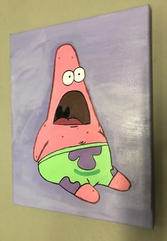 an image of a cartoon character painted on a canvas