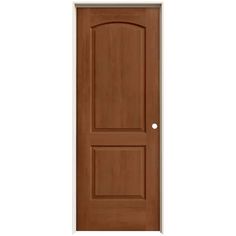 a wooden door on a white background