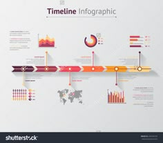 an info board with arrows and graphs on the white background, eps10798