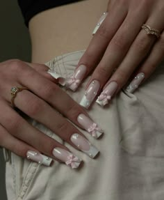 Nails French Tip With Design, French Nails With Design, Long Long Nails, Nails Design Long, Cool Acrylic Nails, Coffin Nails French Tip, Long Nails Design, Coffin Nails French, Cute Long Nails