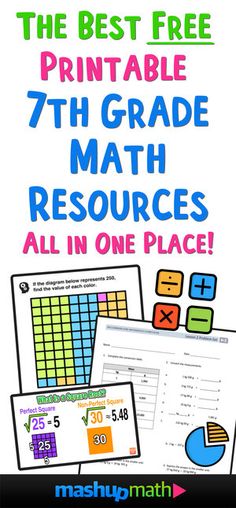 the best free printable 6th grade math resources for all in one place with text