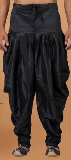 Black and Grey color Dhoti in Dupion Silk fabric with Thread work Traditional Attire For Men, Traditional Wear For Men, Dhoti Pants, Mens Ethnic Wear, Dupion Silk, Ethnic Dress, Traditional Attire, Indian Traditional, Thread Work