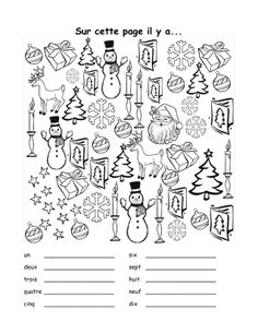 a christmas themed worksheet with words and pictures