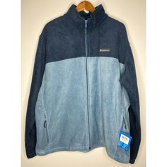 Columbia Men's 2xl Blue Fleece Full Zip Sweater New With Tags Please See Pictures For Measurements. (A19) Quarter Zip Men, Columbia Hoodie, Columbia Pullover, Mens Pullover Sweater, Columbia Sweaters, Style Reference, Fleece Quarter Zip, Columbia Blue, Half Zip Sweaters