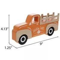 a wooden toy truck is shown with measurements