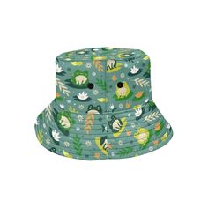 Unisex Summer Single-Layer Bucket Hat Type: Chino Cotton Twill, All-Over Printing, Unisex Hat 3.70 Oz. Made from chino cotton twill fabric, soft and comfortable. Designed for fashion women and men, stylish and personalized. Single-layer construction is great for summer outdoor activities, lightweight and breathable. Packable and super convenient to carry. Hand-washing. There may be small difference in the design and 2-3 cm deviation for manual measurement during the production process. Playful Green Sun Hat For Vacation, Playful Green Vacation Sun Hat, Cute Green Hat For Vacation, Novelty Summer Hats For Outdoor, Novelty Summer Outdoor Hats, Novelty Short Brim Summer Hats, Novelty Short Brim Hat For Beach, Novelty Short Brim Hat For The Beach, Fun Green Bucket Hat For Outdoor