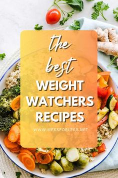 the best weight watchers recipes on a plate with fresh vegetables and broccoli