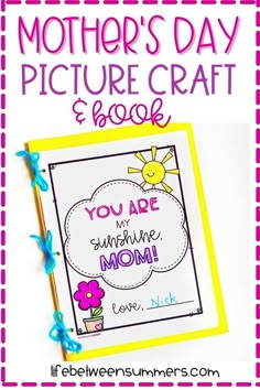 mother's day picture craft and book for kids