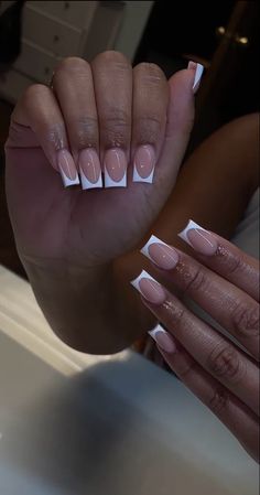 Acrylic French Tip Nails, Acrylic French Tip, Nails Acrylic Black, Nails Acrylic Coffin, Acrylic French, Acrylic Toe Nails, Colored Acrylic Nails, Girly Acrylic Nails