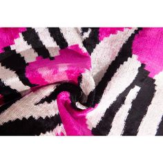 a pink and black patterned fabric