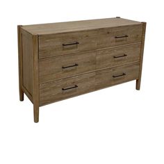 a wooden dresser with four drawers on one side and an open drawer on the other