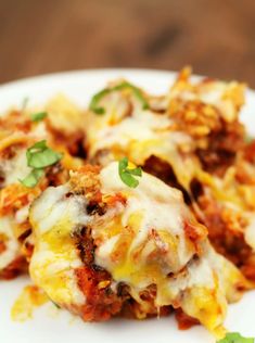 Comeback Casserole--Instant Pot homemade beef meatballs with marinara sauce, rice and cheese.