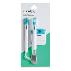 two electric toothbrushes in packaging on a green and white background with the words circuit joy