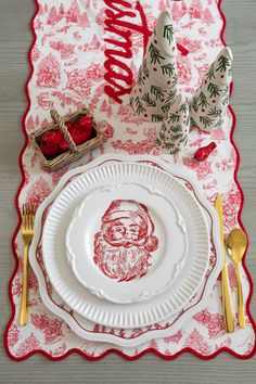 #mudpiegift #christmas #holidays #classychristmas #christmasdecorideas #christmasdecor #homedecor #christmashomedecor Christmas Toile, Canvas Table, Halloween Furniture, Toile Design, Holly Tree, Candle Cards, Platter Set, Bottle Candles, Embroidered Canvas