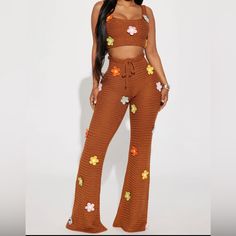 Fashion Nova Crochet Pant Set Nwt Size Medium Posh Peanut, Little Sleepies, Kate Quinn, Birdie Bean, Kyte Baby, Kickee Pants, Little Bum Bums, Bums & Roses Crochet Crop Top Outfit, Crochet Baby Skirt, Crochet Set Pattern, Crochet Pant, Crochet Pants Pattern, Crochet Jumpsuits, Crochet Two Piece, Crochet Skirt Pattern, Crochet Pants