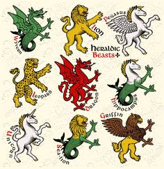 the twelve zodiac signs and their meanings in different colors, including red, yellow, green, blue, black