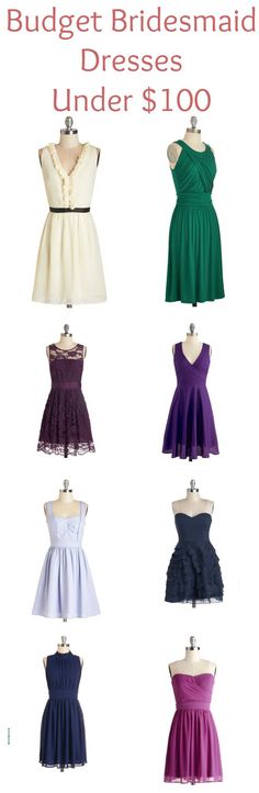 dresses for bridesmaids under $ 100 on sale at the dress shop, including one with