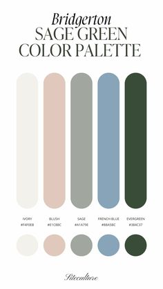 the color scheme for sage green, sage green and sage blue