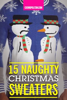 NAUGHTY CHRISTMAS SWEATERS: These are definitely NOT appropriate for office holiday parties, but they're hysterical nonetheless! Here you'll find a roundup of 15 ~naughty~ and funny Christmas sweaters that are way better than the typical holiday sweater covered in snowflakes. Christmas Pun Sweaters, Funny Christmas Sweaters Women, Dirty Christmas Sweaters, Diy Funny Christmas Sweaters, Inappropriate Christmas Sweater, Home Made Ugly Christmas Sweater Ideas, Tacky Christmas Sweater Diy, Ugly Sweater Ideas For Couples