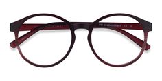 Matte Burgundy round eyeglasses available in variety of colors to match any outfit. These stylish full-rim, large sized plastic eyeglasses include free single-vision prescription lenses, a case and a cleaning cloth. Round Eyeglasses, Prescription Eyeglasses, Delaware, Prescription Lenses, Sunnies, Lenses