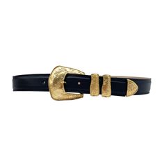 Luxury Leather Belt Buckles With Gold-tone Logo, Black Gold Belt, Western Gold Belt With Antique Buckle, Western Style Antique Belt Buckle For Formal Wear, Western Style Antique Belt Buckle For Formal Occasion, Gold Western Belt Buckles For Formal Wear, Gold Western Belt Buckles For Formal Occasion, Gold Western Belt For Western-themed Events, Western Style Gold Belts For Western-themed Events