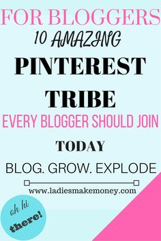 the pinterest tribe banner for bloggers