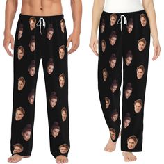 PRICES MAY VARY. Custom Pyjamas: Our pyjama sets are soft, cozy, and comfortable, perfect for all seasons. Print your favorite pet or lover's avatar on the pajamas to have an interesting pajama. Material: 90% Polyester + 10% Spandex, Soft, comfortable, breathable, and friendly to your skin. Loose style. Various colors and sizes are available. Features: Casual pajama, comfy pajama. Pajamas pants are suitable for home, rest, etc. This customizable ladies' loungewear set is perfect for home, sports Cheap Black Sleepwear With Character Print, Funny Mens Pajamas, Casual Sleep Bottoms With Cartoon Print, Valentine's Day Heart Print Sleepwear, Mens Pyjama Bottoms, Personalized Pajamas, Pajamas Comfy, Dad Fashion, Loungewear Set