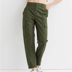 Waist Size 29” Inseam 30” Cotton Olive Green Color Green Relaxed Fit Mid-rise Cargo Pants, Spring Mid-rise Khaki Cargo Pants, Zara Tapered Leg Bottoms With Pockets, Mid-rise Green Bottoms With Side Pockets, Zara Tapered Leg Pants With Pockets, Zara Tapered Leg Pants With Side Pockets, Green Relaxed Fit Mid-rise Pants, Green Mid-rise Relaxed Fit Pants, Zara Casual Straight Leg Pants