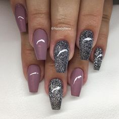 Nails Colors Winter, Ideas For Nails, Silver Nail, Nail Colors Winter, Nails Colors, Pretty Nail Art, Sparkly Nails