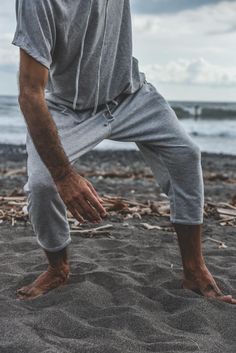 The unbeatable softness of organic cotton meets a universally flattering loose cut in this handcrafted short sleeve hoodie. Wear it with literally anything, we guarantee that you will feel amazing. Machine wash on delicate cycle at up to 40oC. Mens Yoga Pants, Mens Yoga, Mens Yoga Clothes, Yoga Tattoos, Yoga Pants Men, Yoga Poses For Men, Womens Black Jumpsuit, Pants Short, Yoga Pictures