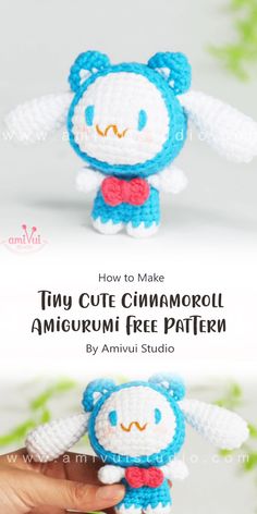 crochet amigurm free pattern how to make tiny cute cinnamoroll