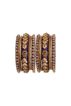 Wedding Wear Handmade Silk Thread Purple Designer Bangles Set Thread Bangles Silk Handmade, Silk Thread Bangles Design, Designer Bangles, Silk Bangles, Thread Bangles Design, Silk Thread Bangles, Fancy Jewellery Designs, Bangles Set, Thread Bangles