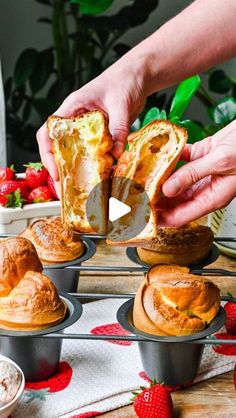 Popover Pan Recipes, Popovers Recipes, Strawberry Butter Recipe, Baking Strawberry, Popover Pan, Popover Recipe, Crowded Kitchen, Yorkshire Puddings, Pond House