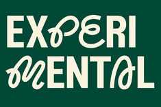 the words experi and entrol are in white letters on a green background