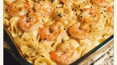 Comfort Food at Its Best: Creamy Garlic Butter Shrimp Alfredo Bake - NewsBreak Mac And Cheese Casserole, Cinnamon Roll French Toast, Split Cake, Garlic Shrimp Pasta, Indulgent Food, Garlic Butter Shrimp, Butter Shrimp, Garlic Butter Sauce