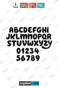 the alphabet and numbers are drawn in black ink on a white background with an inscription that reads