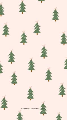 a christmas tree pattern on a pink background