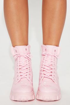 Available In Cream And Pink. Combat Boots Round Toe Lace Up Quilted Detail Patent Leather Block Heel | Change Your Plans Combat Boots in Pink size 7 by Fashion Nova Spring Synthetic Lace-up Ankle Boots, Synthetic Ankle-high Lace-up Boots For Spring, Ankle-high Synthetic Lace-up Boots For Spring, Spring Ankle-high Synthetic Lace-up Boots, Spring Synthetic Ankle-high Lace-up Boots, Synthetic Lace-up Ankle Boots For Spring, Trendy Pink Lace-up Boots For Fall, Trendy Pink High-top Lace-up Boots, Synthetic Round Toe Combat Boots For Spring