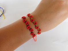 chinese red string jewelry-handmade flower bracelet Red Macrame Bracelet, Macrame Flower, String Jewelry, Chalcedony Bracelet, Red String, Chinese Knot, Opal Earrings Stud, Simple Bracelets, Handmade Macrame