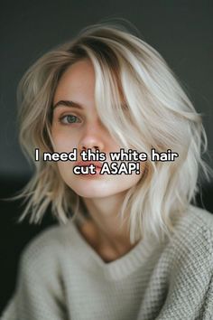 This is white hair magic! Hair Magic, Cut Her Hair, Hair A, White Hair, Her Hair, Black Women, Hair Cuts, Hair, White