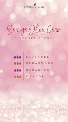 Geranium Diffuser Blend, Young Living Essential Oil Diffuser, Mean Girls Day, Glen Coco, Young Living Essential Oils Recipes