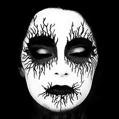 Corpse Paint Ideas, Corpse Paint Makeup, Adult Face Painting, Corpse Paint, Paint Makeup, Scary Witch, Makeup Drawing, Face Paint Makeup, Goth Look