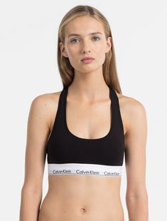 modern cotton bralette | Calvin Klein Modern Fitted Calvin Klein Top, Supportive Calvin Klein Activewear For Workout, Calvin Klein Sporty Activewear With Medium Support, Calvin Klein Black Activewear For Sports, Calvin Klein Stretch Activewear For Yoga, Calvin Klein Black Workout Activewear, Calvin Klein Black Activewear For Workout, Sporty Seamless Cotton Sports Bra, Calvin Klein Athleisure Activewear For Yoga