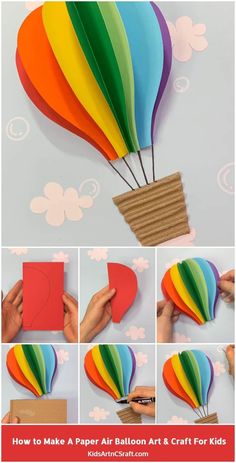 how to make a paper balloon art and craft for kids - step by step instructions