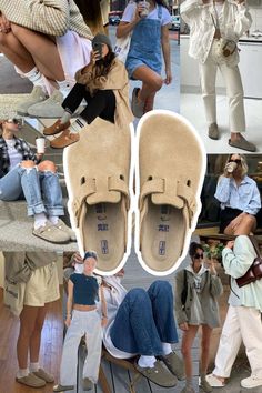 Clog Mules Outfit Street Styles, Birkenstock Shoes Outfit, Mule Clogs Outfits, Birckingstock Outfit, Mules Shoes Outfit Fall, Boston Spring, Birks Outfit, Clog Outfit