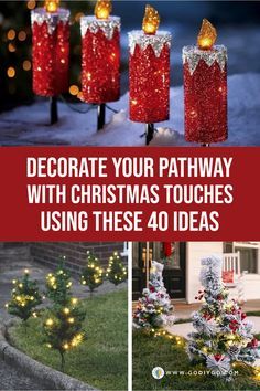 christmas lights decorate your pathway with christmas touches using these 40 ideas by the holiday aisle